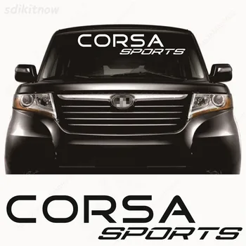 80x15 см Виниловая спортивная наклейка на лобовое стекло нового автомобиля, Светоотражающая наклейка, Аксессуары для укладки Opel Corsa a b c d e