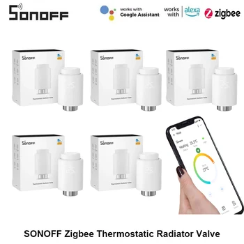 SONOFF Zigbee Термостатический клапан радиатора Smart TRV Привод термостата Поддержка управления температурой нагревателя Alexa ZHA Zigbee