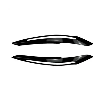 Для 1-й серии F20 Начала 2011-2014 Глянцевая Черная крышка передней фары, декоративная полоска, накладка для бровей