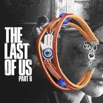 Игра The Last of Us 2, Часть II, браслет Ellie Dina, Браслет Devil's Eye, Браслеты из голубых бусин, ювелирные украшения ручной работы, аксессуары для фанатов