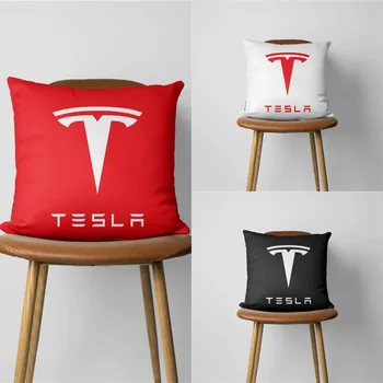 Наволочка для подушки Tesla, Наволочка для домашнего декора, наволочка для спальни, офиса, автомобиля, 18*18 Дюймов, наволочка из полиэстера, Наволочка для подушки