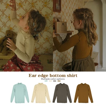 Разноцветная блузка для девочек для мамы и детей, Детская одежда, Топы, Толстовки, Осень 2023, Новая Детская Футболка с длинными рукавами и цветочным рисунком