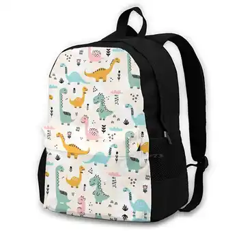 Рюкзак с рисунком динозавра для школьника, сумка для ноутбука, дорожная сумка с динозавром, Мультяшный мир Динозавров, Игровой лес динозавров