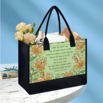 Холщовая сумка Женская с христианскими стихами из Библии, переносная ручка, ретро сумка через плечо, печать по запросу, Сумки для женщин, подарочный пакет