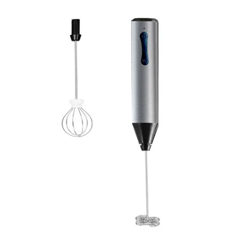 Электрический ручной блендер для взбивания молока с USB зарядным устройством, пеногенератор, венчик-миксер для приготовления кофе и капучино
